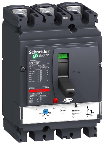 Автоматический выключатель 3П3Т TM40D NSX100H | код. LV429674 | Schneider Electric 